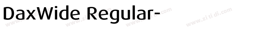DaxWide Regular字体转换